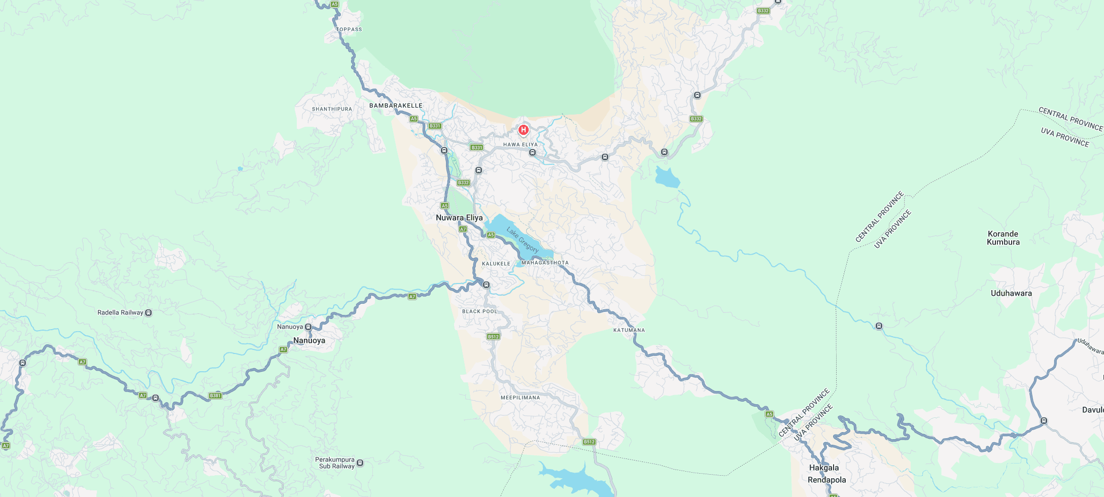Nuwara Eliya Map Banner